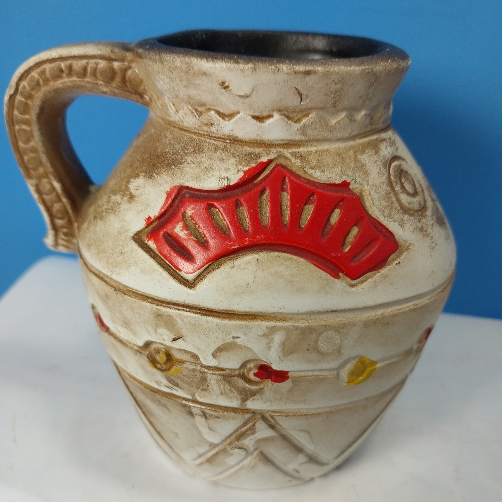 Pottery handmade and painted